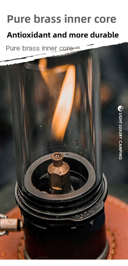 MOUNTAINHIKER Dreamlike Candlelight Lamp Tent Lighting Equipment Camping Lamp Windproof Gas Candle Lamp Outdoor Camping Lights