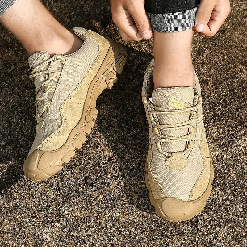 NMen's Outdoor Hiking Shoes Anti Slip Thick Soled Hiking Shoes Comfortable and Durable Walking Boots, Gray Exercise Shoes Tennis