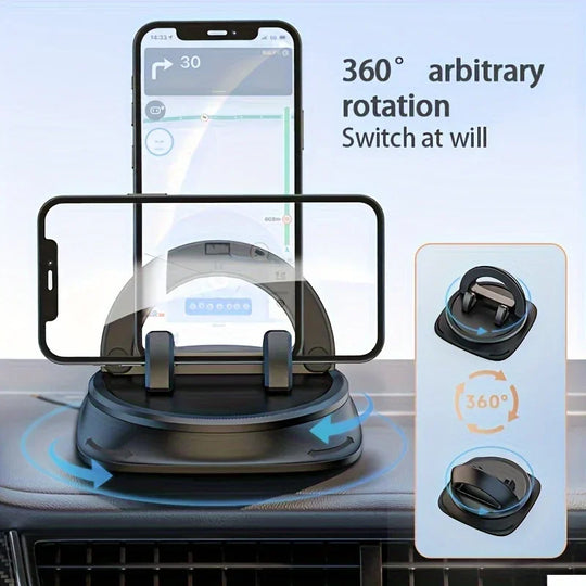 Adjustable Car Phone Holder With 360° Rotation, Silicone Anti-slip Pad, Suitable For Dashboard Navigation, Can Be Used In Cars,