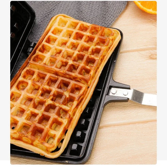 Kitchen Non-Stick Waffles Maker Machine Baking Mold Pan Bubble Egg Cake Oven Breakfast Waffle Machine Cake Maker Gas Stove Use