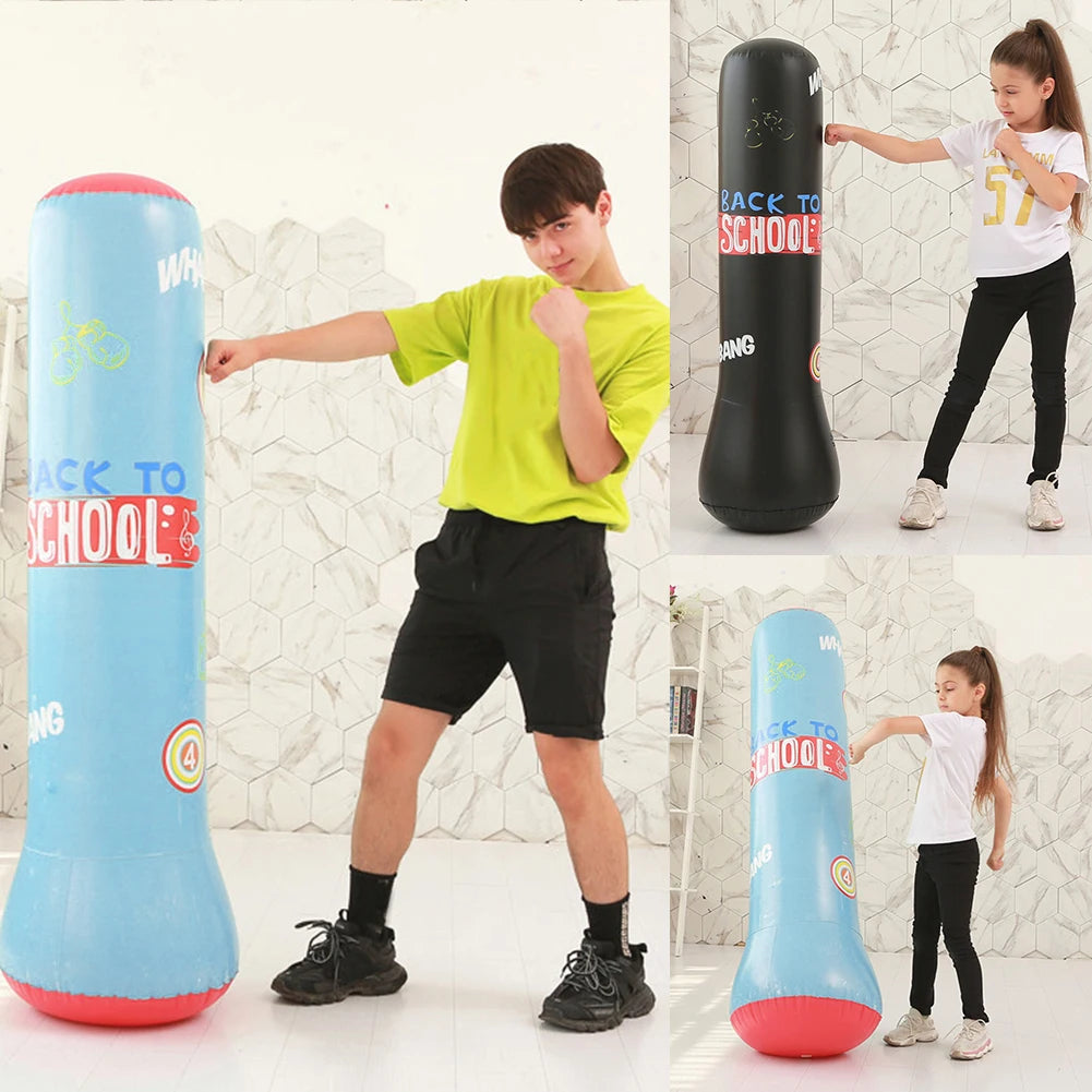 Inflatable Boxing Standing Bag Training Pressure Relief Fitness Punching Sandbag for Chilren Christmas Gifts - Jscomfortzstore