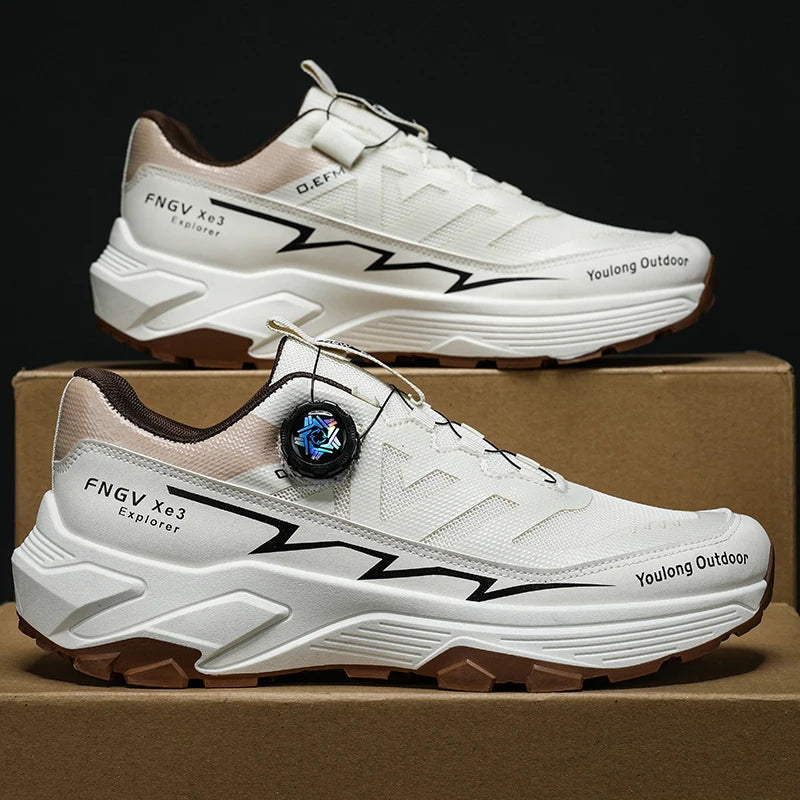 Mens Sneakers Casual Outdoor Anti Slip Shock-absorbing Versatile Off Road Hiking Shoes Comfortable Soft Sole Running Shoes Man