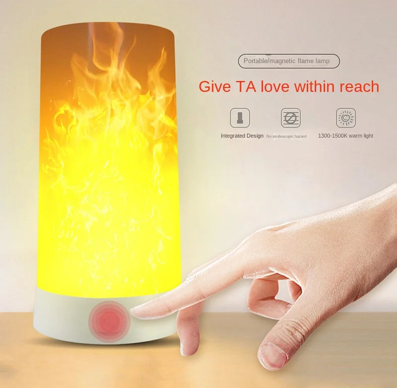 LED Flame Lamps for Room Simulated Flame Night Lights Lava Lamps Indoor Bar Ktv Wedding Decoration for Christmal New Year Gift