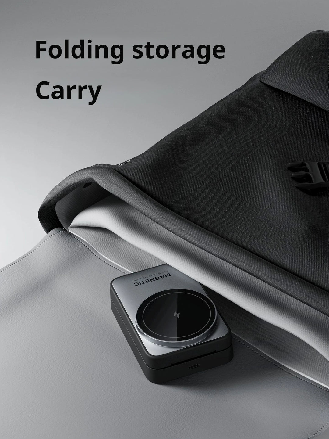 Foldable Magnetic 3-in-1 Wireless Charging Station 15W Fast Charge - Portable Travel Dock for iPhone 16/15/14 Pro Max Series