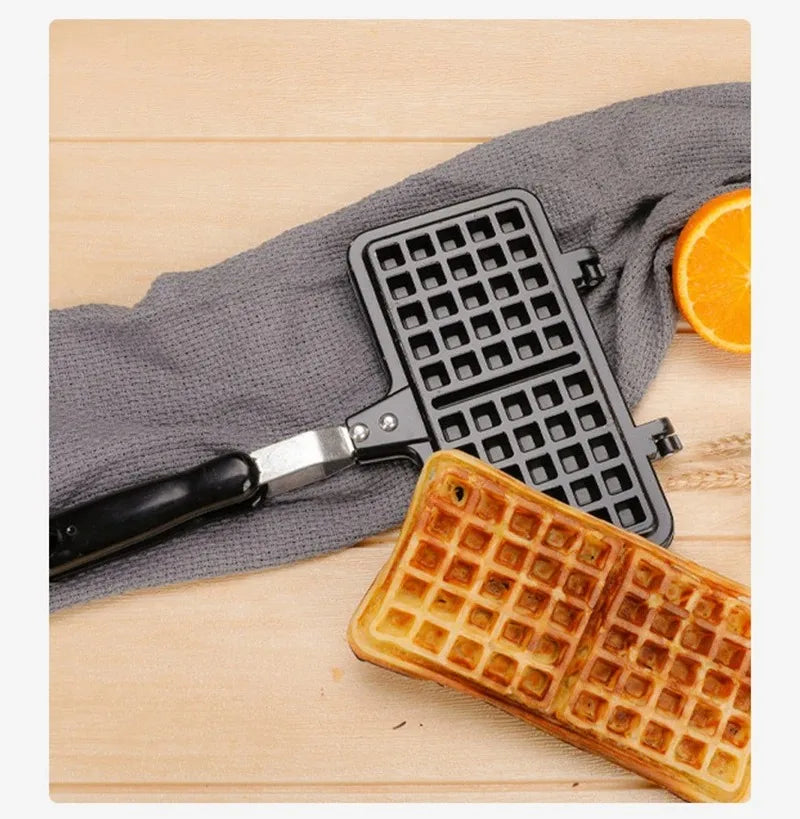 Kitchen Non-Stick Waffles Maker Machine Baking Mold Pan Bubble Egg Cake Oven Breakfast Waffle Machine Cake Maker Gas Stove Use