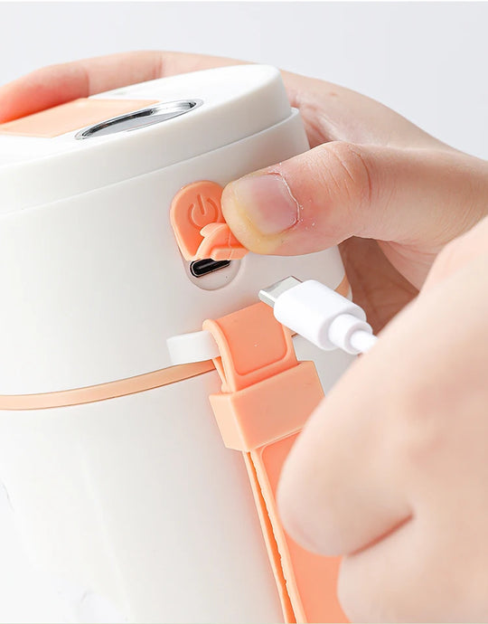 Portable Juicer Mini Electric Blender Multifunction Juice Maker Machine Fruit Mixers Extractors Smoothies Mixer 6 Blades 1200mAh