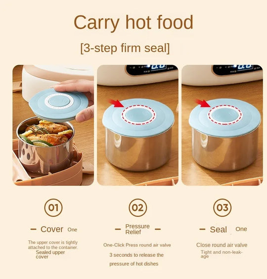 Electric Heating Insulated Lunch Box 220V