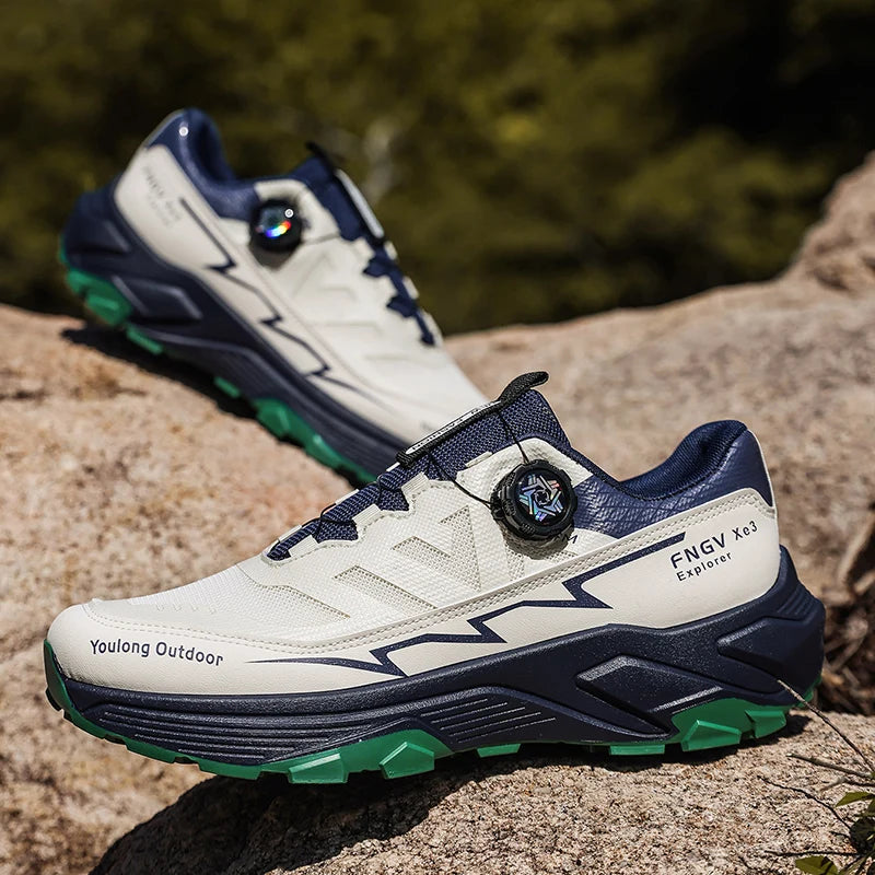 Mens Sneakers Casual Outdoor Anti Slip Shock-absorbing Versatile Off Road Hiking Shoes Comfortable Soft Sole Running Shoes Man