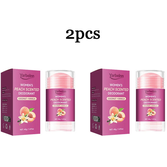 peach Deodorant set - 72H Freshness, Aluminum-Free, Sweet Scent for Women, School Safe for Sensitive Refreshing and non-greasy