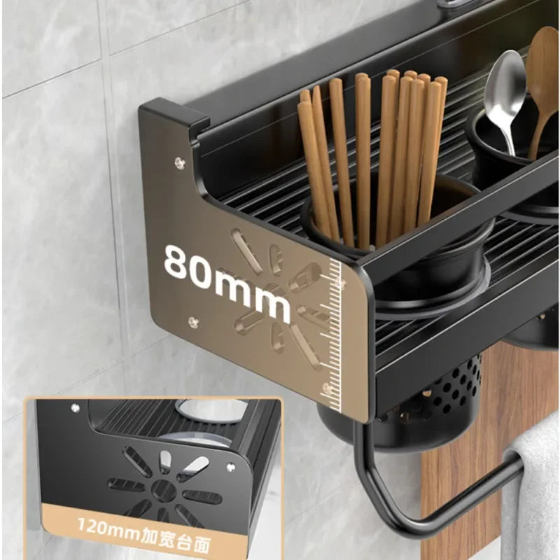 Kitchen Spice Storage Knives Holder Knife Stand Spice Rack Organizer Knives Holder Spoon and Chopsticks Rest Hanging Organizers