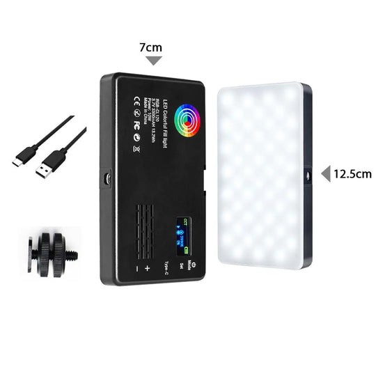 2500K-8500K Bi-Color CRI 95+ RGB LED Camera Video Light Photographic Fill Panel Pocket Lighting Full Color Lamp for YouTube Vlog