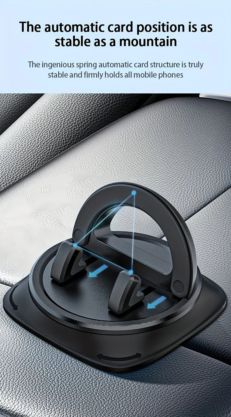 Adjustable Car Phone Holder With 360° Rotation, Silicone Anti-slip Pad, Suitable For Dashboard Navigation, Can Be Used In Cars,