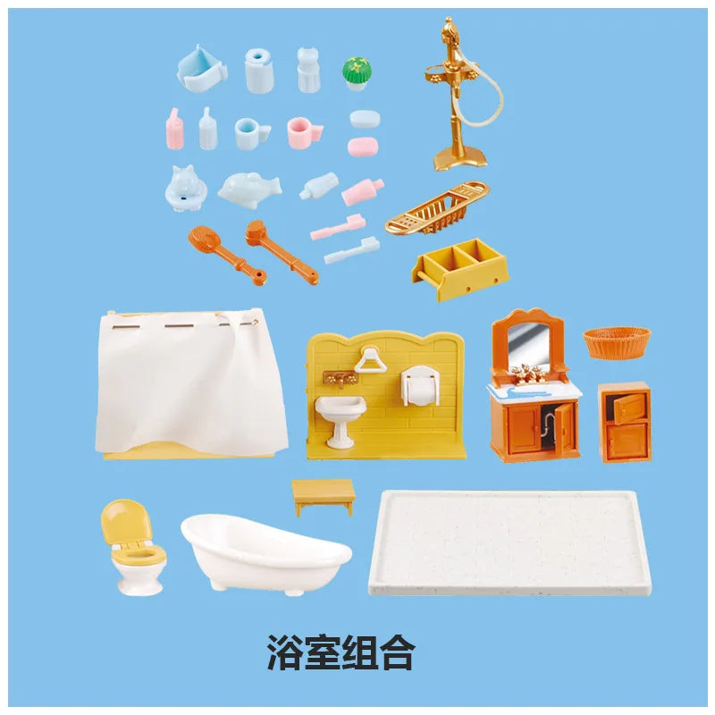 miniature items dollhouse furniture accessories living room bedroom supermarket shopping games family interaction doll kids toys