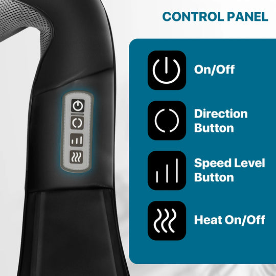 Shiatsu Back and Neck Massager Neck Massager Roller with Heat Neck and Shoulder Massager Pillow for Shoulder Body Muscle Pain Re