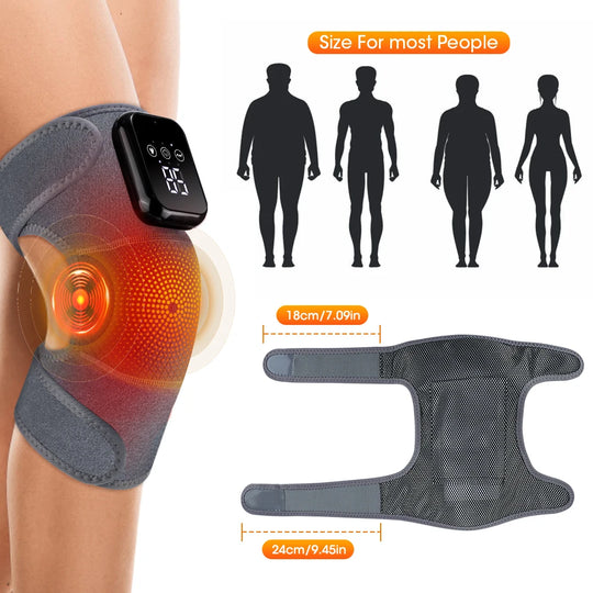 Electric Heating Shoulder Knee Massager with 3 Levels Vibration Muscle Relax Belt for Arm Enlarge Size for Shoulder