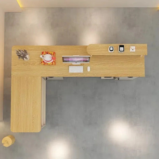 Bar Modern Reception Desk Tall Cabinet Lights Office Table Reception Desk Commercial Cashier Mostrador Garden Furniture Sets