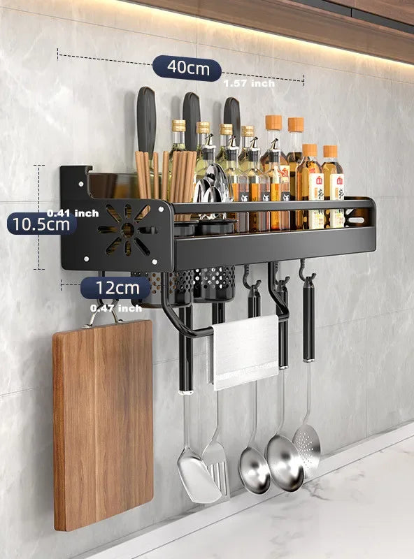 Kitchen Spice Storage Knives Holder Knife Stand Spice Rack Organizer Knives Holder Spoon and Chopsticks Rest Hanging Organizers