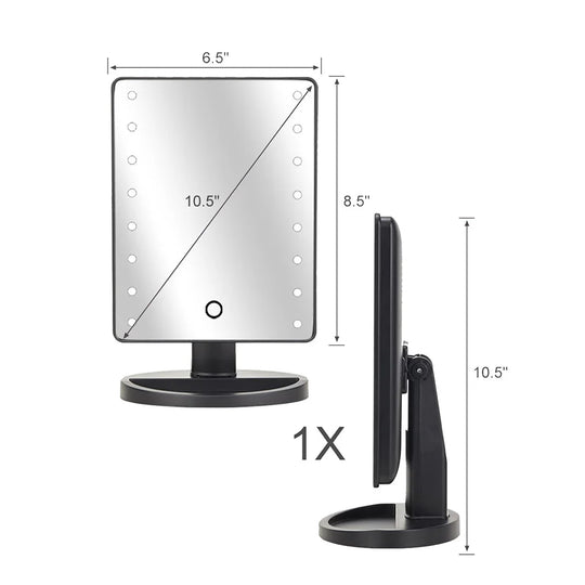 16 LED Desktop Makeup Mirror with Night Light