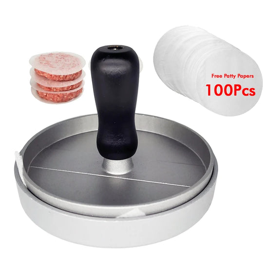 Burger Press Patty Maker Aluminium Hamburger Mold Non-Stick
