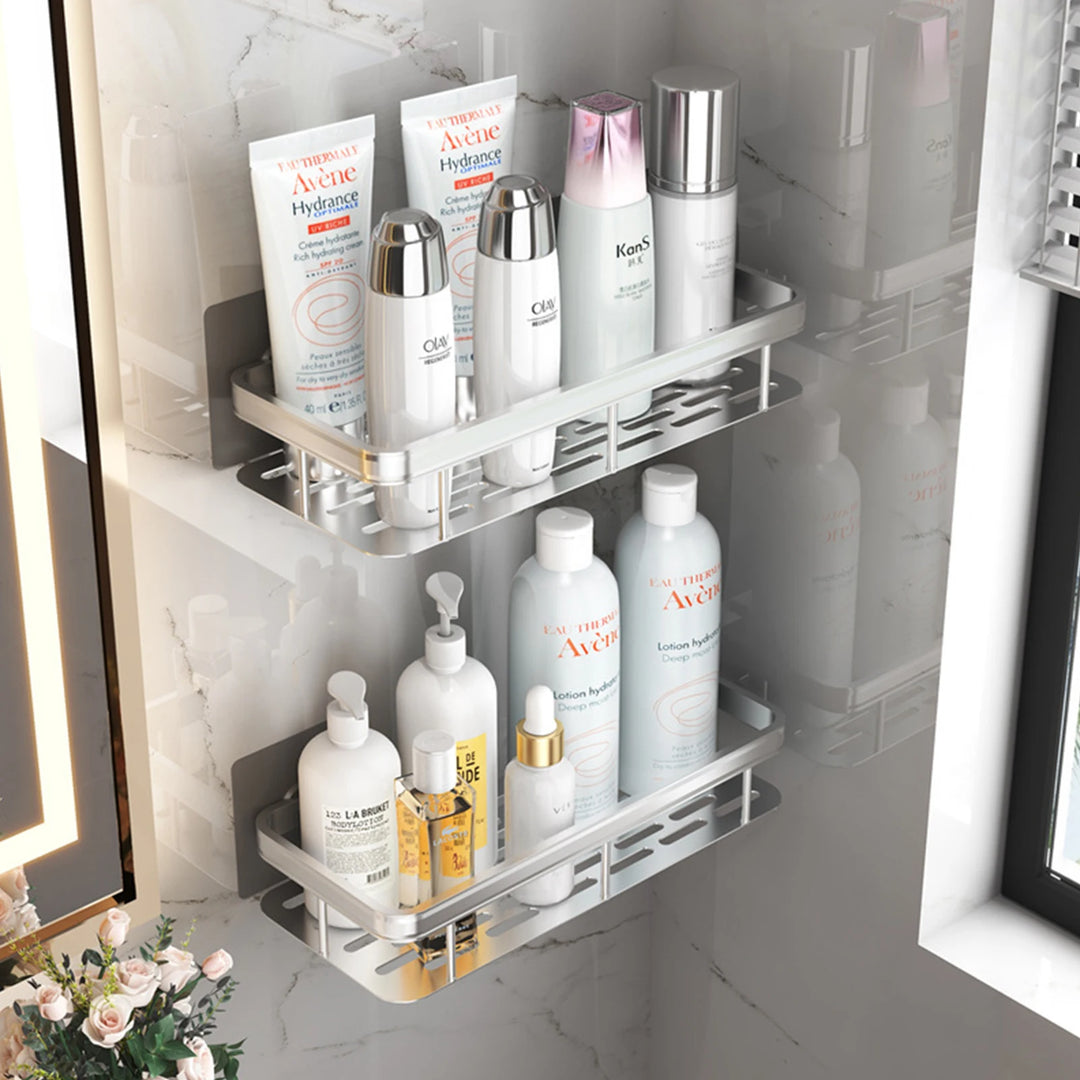 Wall Storage Suspended Kitchen Sink Drainer Sponge Holder Kitchen Soap Rack No Drill Shelf Storage And Kitchen Organization