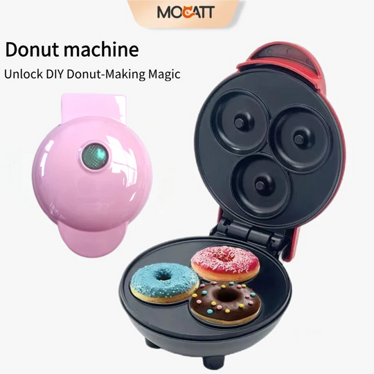 MOCATT 3-Hole Donut Maker, Food Processing Machine,Breakfast, Baking, Dessert, Cake, Kitchen Small Appliances