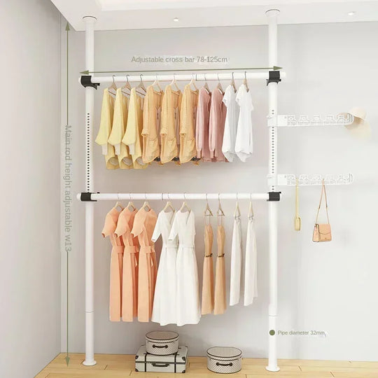Dressing Rooms Hanger Floor Clothes Racks Clothing Shoe Floor Bedroom Garment Rack Rail Free Standing Percheros Furniture