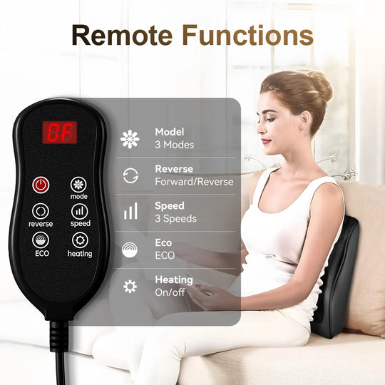 Neck Pillow Massager 3 Speed Adjustment Vibration Heating Massage Machine Can Be Used To Relax Shoulder, Neck, And Back Muscle