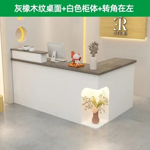 Bar Modern Reception Desk Tall Cabinet Lights Office Table Reception Desk Commercial Cashier Mostrador Garden Furniture Sets