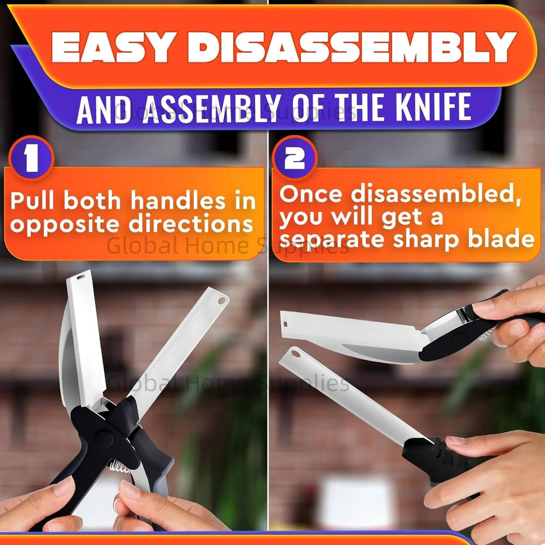2-in-1 Food Scissors with Cutting Board