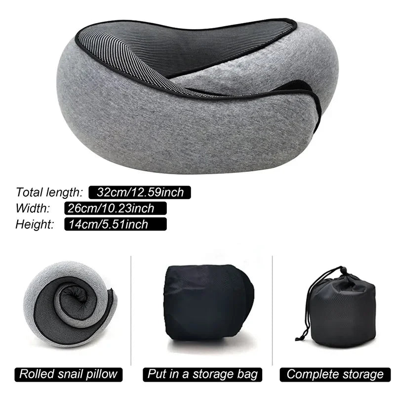 Portable Adjustable Memory Foam Travel Neck Pillow