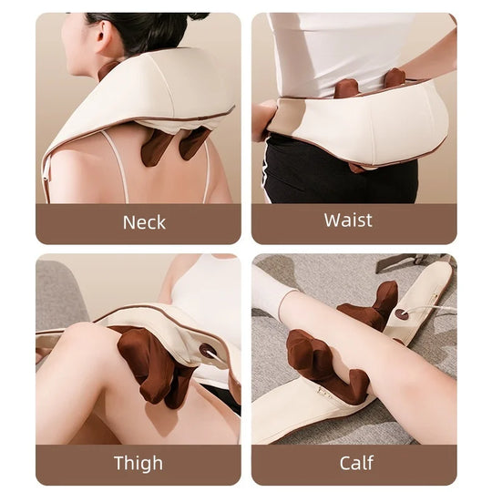 Neck shoulder Massager Deep Tissue shiatsu Back Massagers with Heatfor Pain Relief Electric Kneading Squeeze Muscles Massage