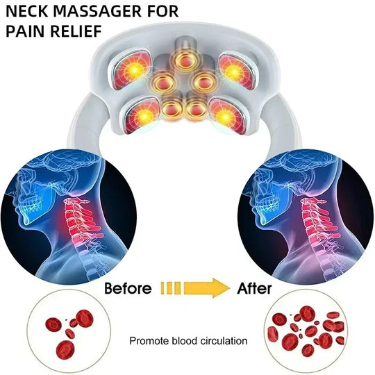 Heat Vibration Neck Massager
