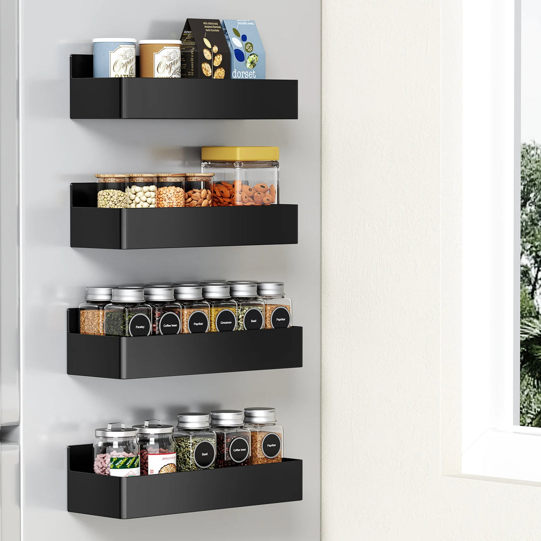 4PCS Magnetic Spice Storage Rack