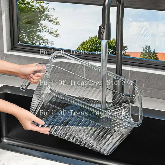 Refrigerator Storage Food Container with Drain Basket