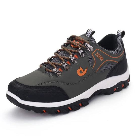 Casuals Men Shoes Summer Breathable Hiking Walking Sneakers Outdoor Ultralight Leather Slip-on Climbing Trekking Sneakers 2026