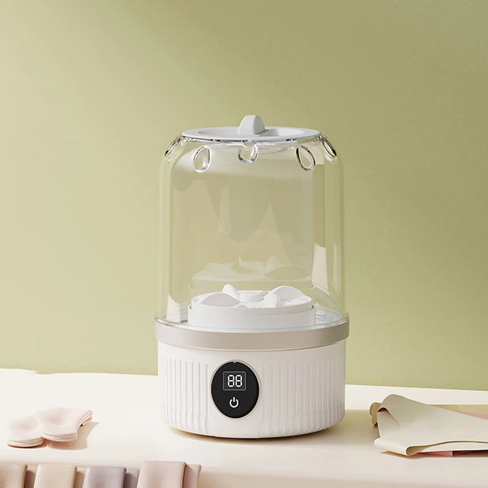 Mini Underwear Washer Rechargeable 1L Electric Socks Washing Machine Household Small Wireless Portable Laundry Underwear Cleaner