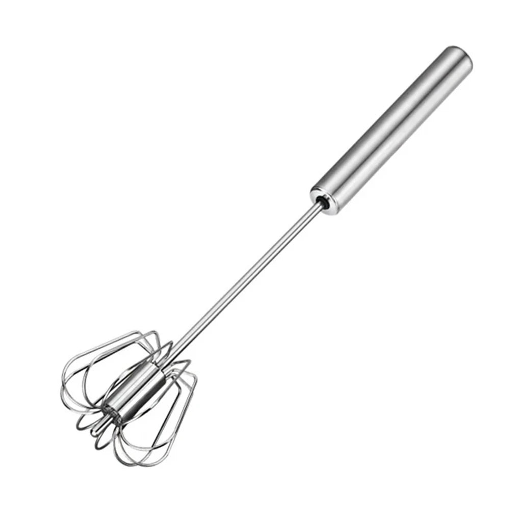Semi-Automatic Egg Beater 304 Stainless Steel Egg Whisk Manual Hand Mixer Self Turning Egg Stirrer Kitchen Egg Tools