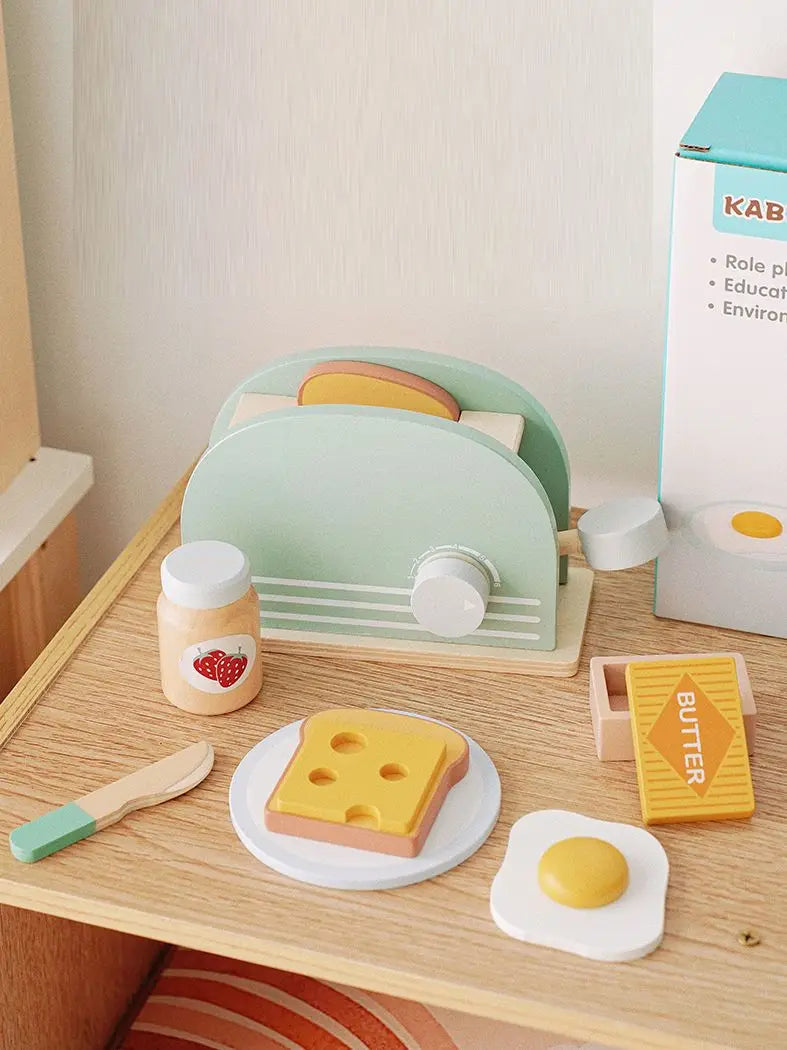Bread Machine Baby Classic Kid Educational New Wooden Pretend Role Play House Kitchen Toy For Children Simulation Christmas gift