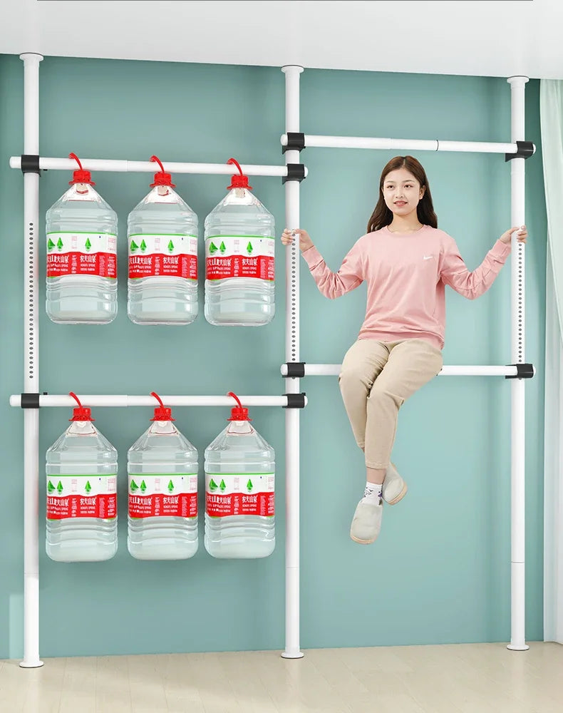 Dressing Rooms Hanger Floor Clothes Racks Clothing Shoe Floor Bedroom Garment Rack Rail Free Standing Percheros Furniture