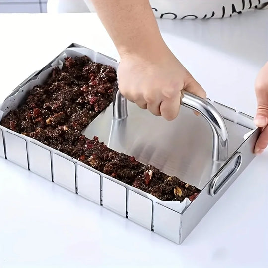 1pc Stainless Steel Burger Press Dough Compactor with Handle Kitchen Baking Tool for Pastries Pies Cookies Kitchen Accessories