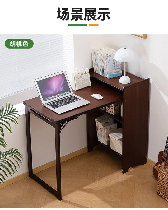 Folding Desk Computer Table Office Desk Student Home Small Desktop Solid Wood Bedroom Bedside Writing Workstation