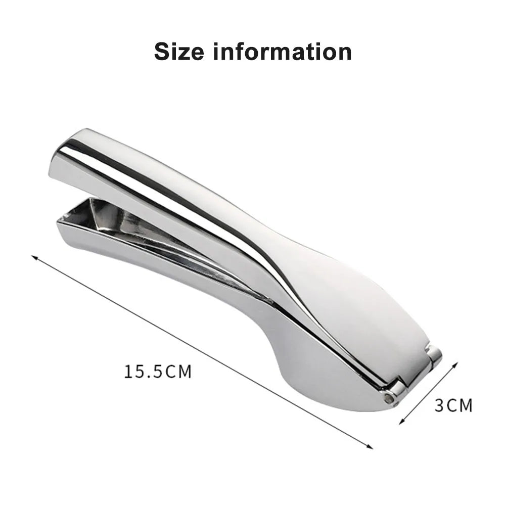 Garlic Press Manually Mashed Garlic Crusher Machine Handheld Ergonomic Grip Anti-Rust Cooking Ginger Crusher Kitchen Tools