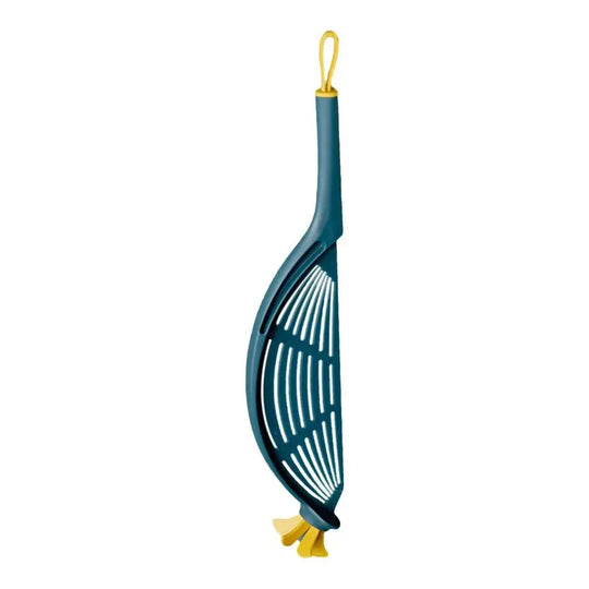 Plastic Crescent Pot Strainer with Silicone Handle