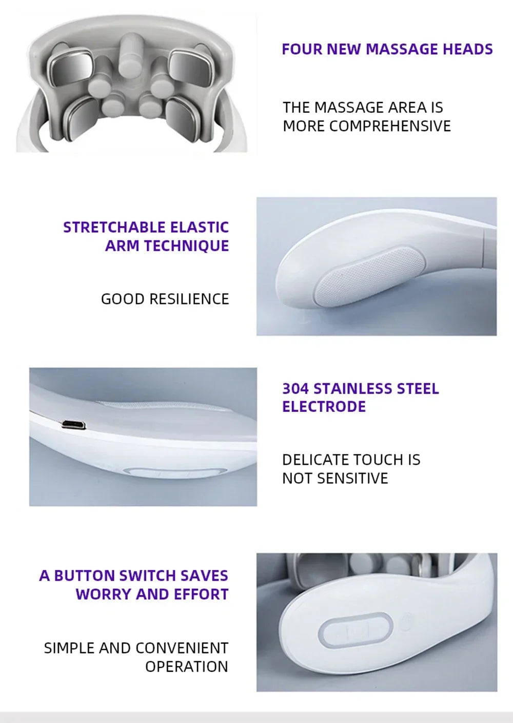 Heat Vibration Neck Massager