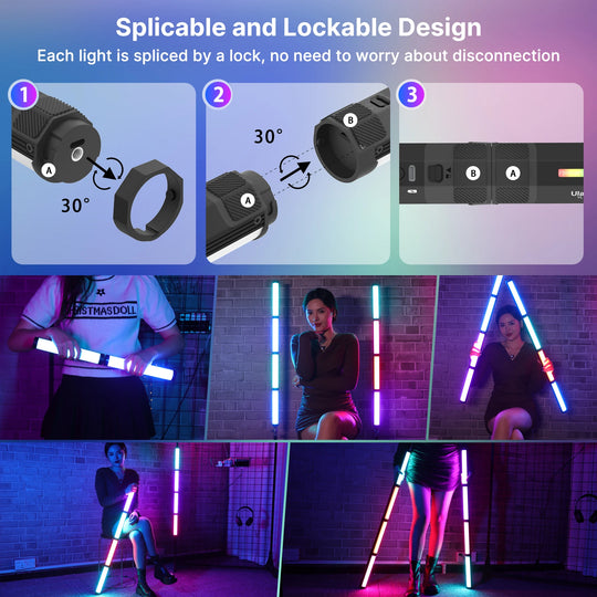 2500-9000K LED Photography Stick with Soft Light, Rechargeable Wand for Video & Creative Lighting
