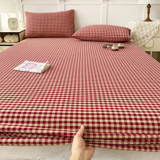 Pure Cotton Fitted Sheet Adults Kids Room Bedsheets Single/Twin/Queen/King Size Bed Cover простынь Soft Mattress Protector