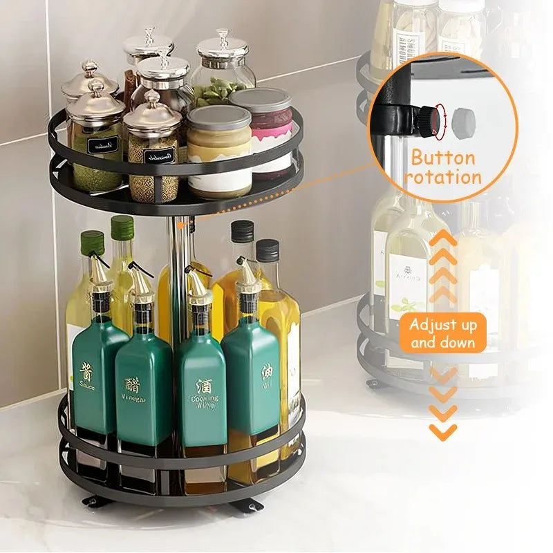 360° Rotating Spice Tray Kitchen Organizer