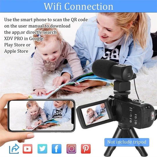 4K Professional Video Camera Camcorder