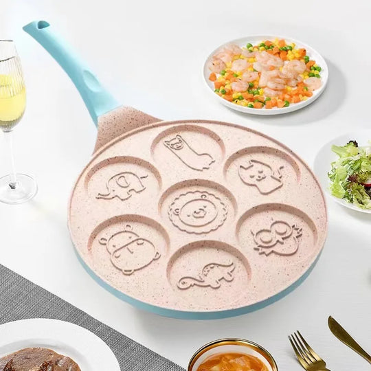 Seven Hole Breakfast Nonstick Frying Pan Pan With A Flat Bottom Porous Omelette Pan Baby Omelette Mold
