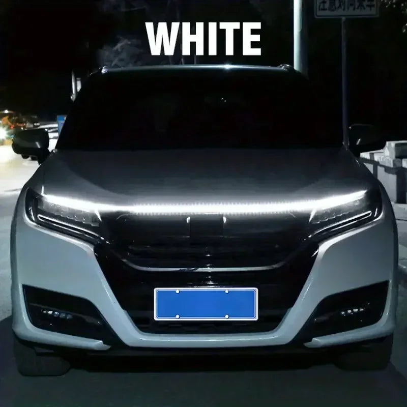 LED Daytime Running Light  Starting Car Hood  Door Decorative Lights DRL Auto Engine Hood Guide Decorative Ambient Lamp 12V